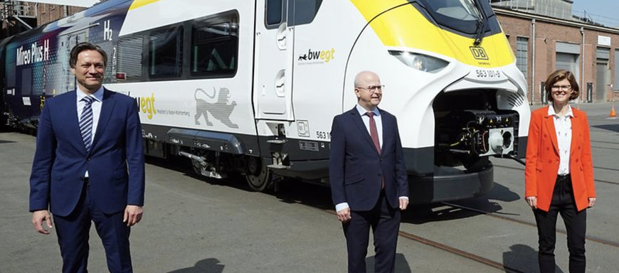 DEUTSCHE BAHN UND SIEMENS MOBILITY PRÄSENTIEREN NEUEN WASSERSTOFFZUG UND WASSERSTOFF-SPEICHERTRAILER